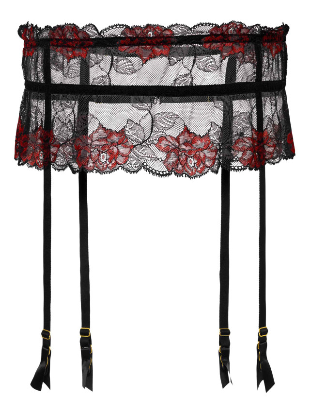 Fiore Rose - Pas do pończoch w róże Wariant/Rozmiar: S/M ⚫ DARMOWA DOSTAWA od 299zł ⚫ DYSKRETNA PRZESYŁKA 24H Z POLSKI ⚫