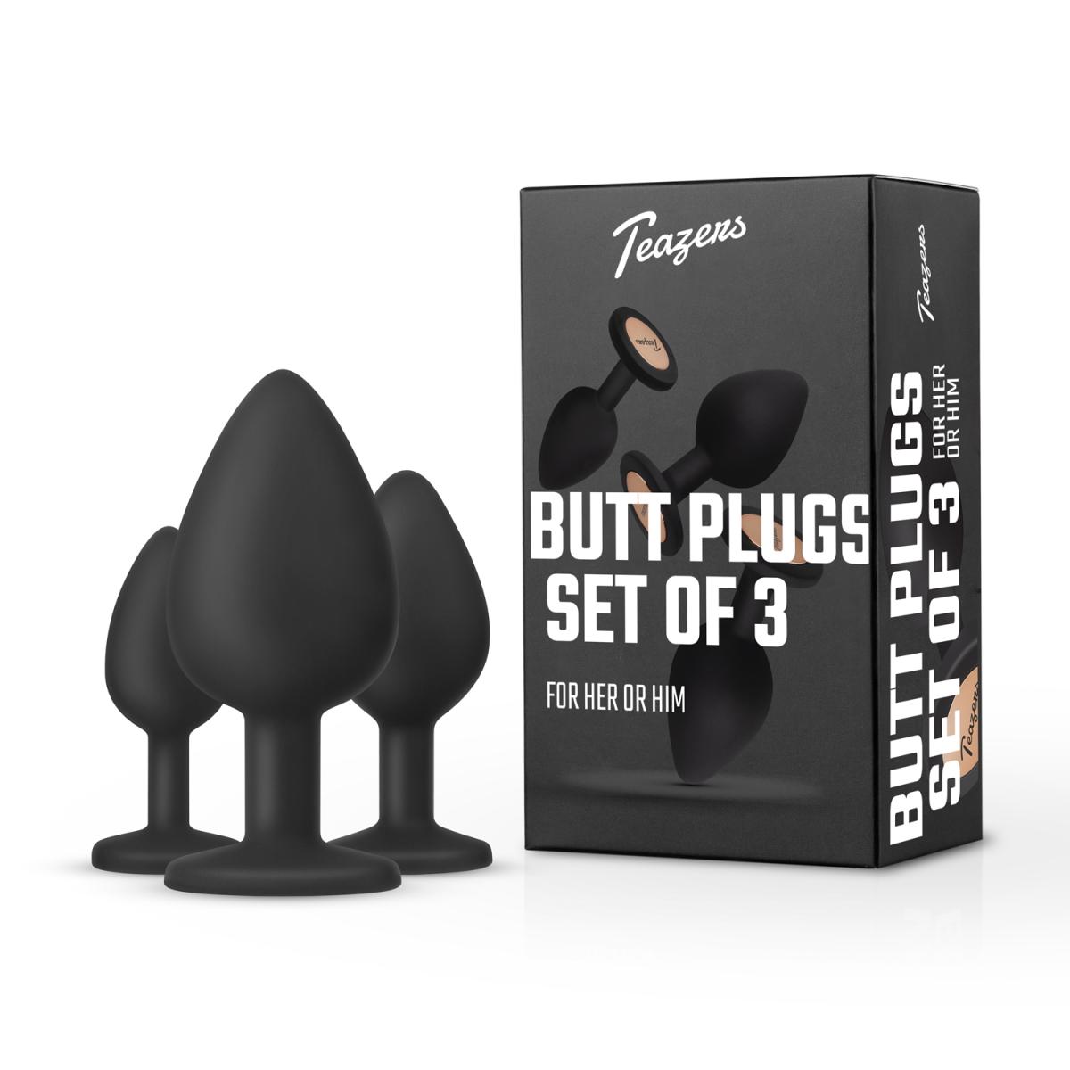 Teazers Butt Plug Set - Zestaw korków analnych ⚫ DARMOWA DOSTAWA od 299zł ⚫ DYSKRETNA PRZESYŁKA 24H Z POLSKI ⚫