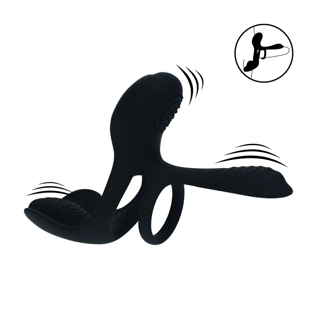 Levelz Triple - Wibrujący pierścień erekcyjny ⚫ DARMOWA DOSTAWA od 299zł ⚫ DYSKRETNA PRZESYŁKA 24H Z POLSKI ⚫