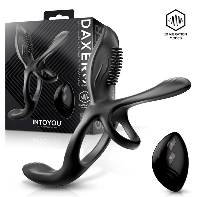 Intoyou Daxer - Wibrujący pierścień na penisa sterowany pilotem ⚫ DARMOWA DOSTAWA od 299zł ⚫ DYSKRETNA PRZESYŁKA 24H Z POLSKI ⚫