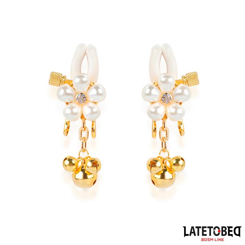 Latetobed Pearl Nipple - Zaciski na sutki, złote ⚫DYSKRETNA PRZESYŁKA 24h Z POLSKI ⚫