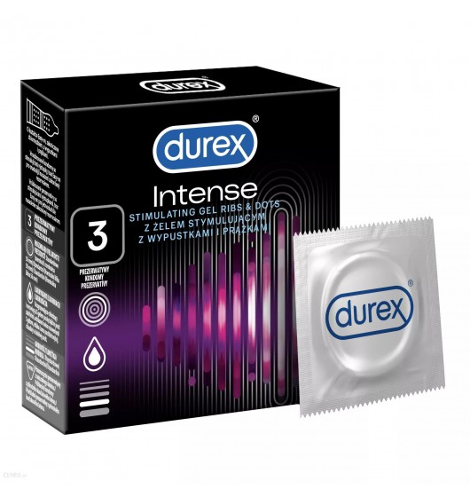 Prezerwatywy Durex Intense Wariant/Rozmiar: 1 op, 3 szt ▶️▶️ DYSKRETNIE ▶️ GWARANCJA ▶️ PRZESYŁKA 24h ▶️