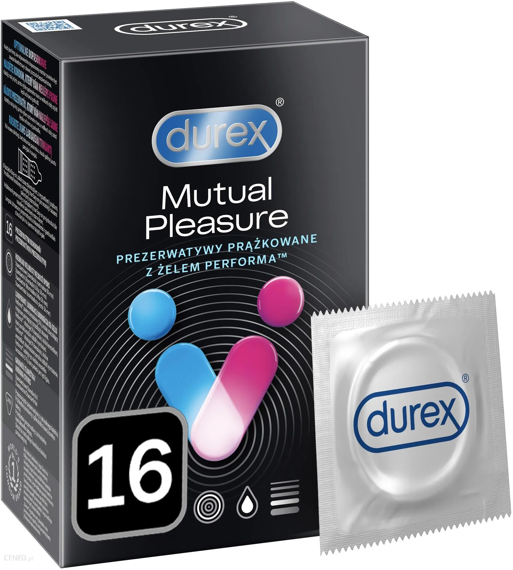 Durex Mutual Pleasure - prezerwatywy dla dwojga, 16 szt. Wariant/Rozmiar: 16 szt. ▶️▶️ DYSKRETNIE ▶️ GWARANCJA ▶️ PRZESYŁKA 24h ▶️