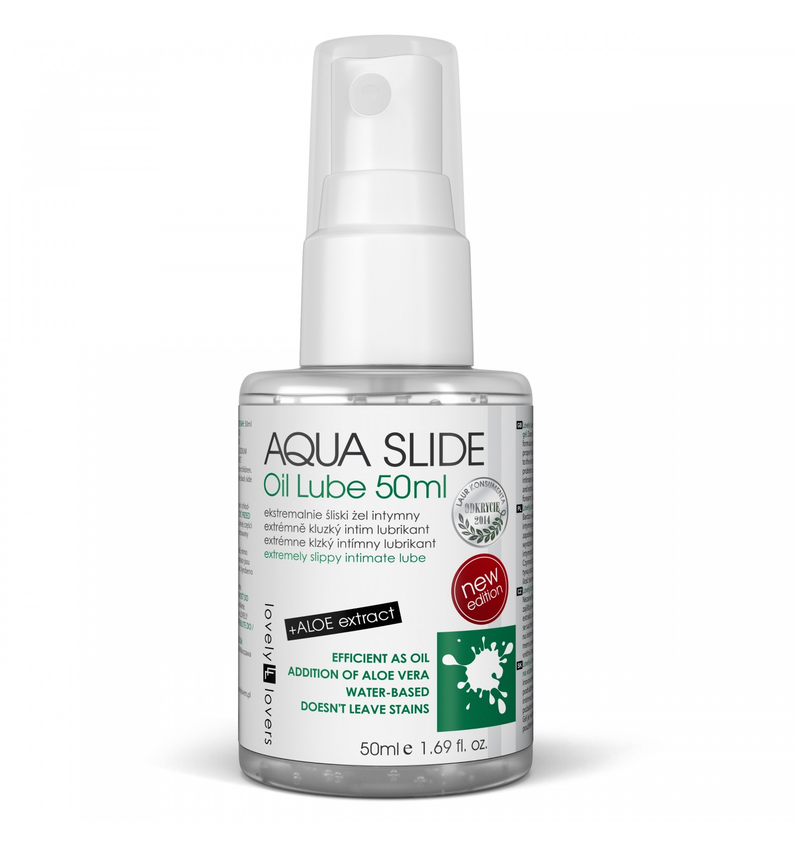 Lovely Lovers Aqua Slide Oil - Lubrykant na bazie wody Wariant/Rozmiar: 50 ml ⚫ DARMOWA DOSTAWA od 299zł ⚫ DYSKRETNA PRZESYŁKA 24H Z POLSKI ⚫