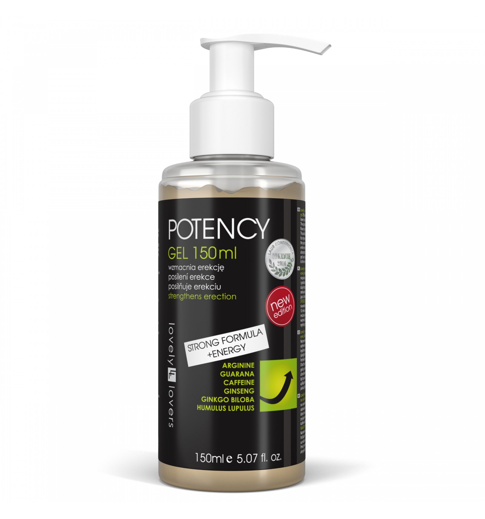 Lovely Lovers POTENCY - Lubrykant wzmacniający erekcję Wariant/Rozmiar: 150 ml ⚫ DARMOWA DOSTAWA od 299zł ⚫ DYSKRETNA PRZESYŁKA 24H Z POLSKI ⚫