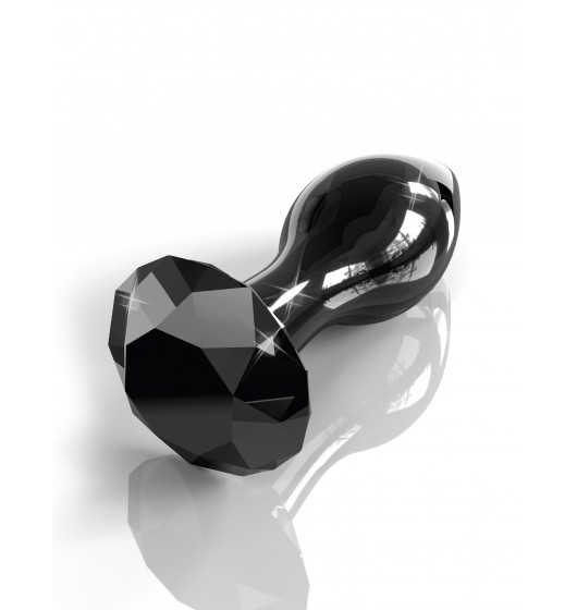Icicles No. 78 - Szklany korek analny, czarny ⚫ DODATKOWE -10% ZNIŻKI Z KODEM: 