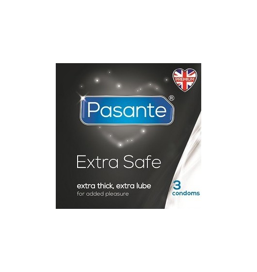 Pasante Extra Safe - prezerwatywy Wariant/Rozmiar: 1 op. / 3 szt. ⚫ DARMOWA DOSTAWA od 299zł ⚫ DYSKRETNA PRZESYŁKA 24H Z POLSKI ⚫