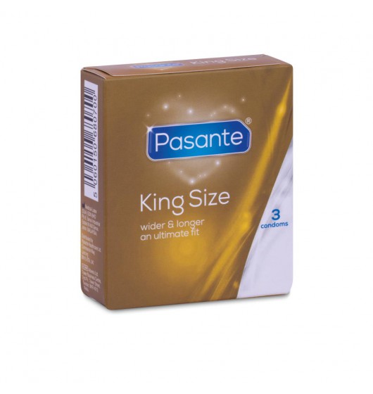 Pasante King Size - prezerwatywy XL Wariant/Rozmiar: 1 op. / 3 szt. ▶️▶️ DYSKRETNIE ▶️ GWARANCJA ▶️ PRZESYŁKA 24h ▶️