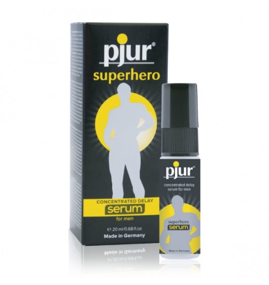 Pjur Superhero - serum opóźniające wytrysk Wariant/Rozmiar: 20 ml ▶️▶️ DYSKRETNIE ▶️ GWARANCJA ▶️ PRZESYŁKA 24h ▶️