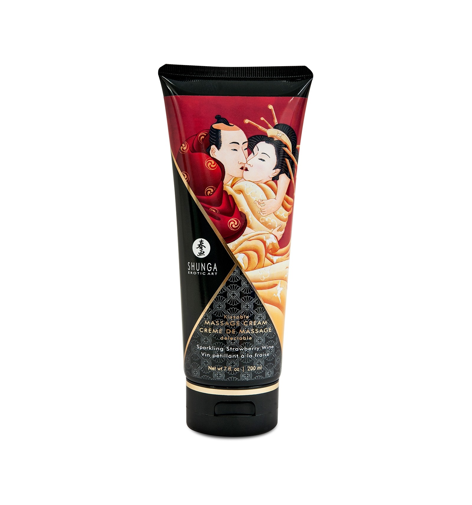 Shunga Strawberry wine - całuśny krem do masażu Wariant/Rozmiar: 200 ml ⚫ DARMOWA DOSTAWA od 299zł ⚫ DYSKRETNA PRZESYŁKA 24H Z POLSKI ⚫