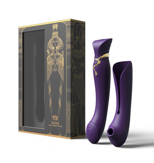 ZALO Queen Set - pulsująco-wibrujący stymulator dla kobiet, fioletowy ▶️▶️ DYSKRETNIE ▶️ GWARANCJA ▶️ PRZESYŁKA 24h ▶️
