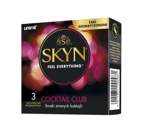 SKYN Unimil Cocktail Club - prezerwatywy smakowe Wariant/Rozmiar: 3 szt. ▶️▶️ DYSKRETNIE ▶️ GWARANCJA ▶️ PRZESYŁKA 24h ▶️