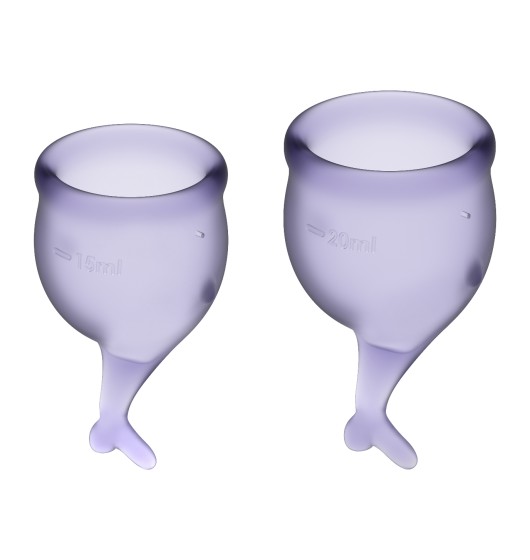 Satisfyer Feel Secure Menstrual Cup - kubeczki menstruacyjne Wariant/Rozmiar: 2szt ⚫ DARMOWA DOSTAWA od 299zł ⚫ DYKSRETNA PRZESYŁKA 24H Z POLSKI ⚫