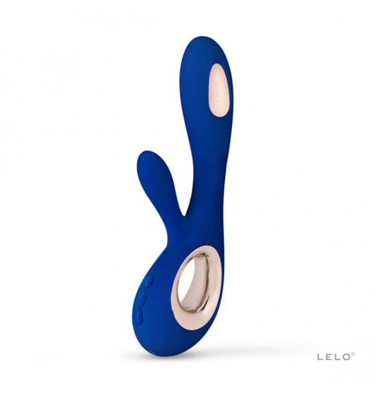 Lelo Soraya Wave - wibrator króliczek, niebieski ⚫ DARMOWA DOSTAWA od 299zł ⚫ DYSKRETNA PRZESYŁKA 24H Z POLSKI ⚫