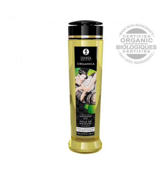 Shunga Natural Massage Oil Organica - bezzapachowy, organiczny olejek do masażu Wariant/Rozmiar: 240 ml
