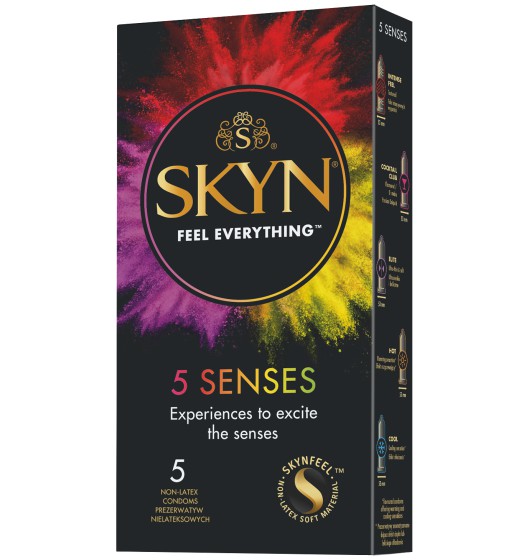 SKYN Unimil 5 Senses - prezerwatywy Wariant/Rozmiar: 5 szt. ▶️▶️ DYSKRETNIE ▶️ GWARANCJA ▶️ PRZESYŁKA 24h ▶️