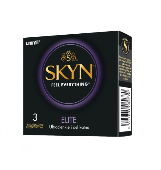 SKYN Unimil Elite - prezerwatywy ultracienkie i nawilżone Wariant/Rozmiar: 3 szt. ▶️▶️ DYSKRETNIE ▶️ GWARANCJA ▶️ PRZESYŁKA 24h ▶️