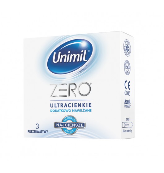 Unimil Zero - ultracienkie, nawilżane prezerwatywy Wariant/Rozmiar: 10 szt ▶️▶️ DYSKRETNIE ▶️ GWARANCJA ▶️ PRZESYŁKA 24h ▶️