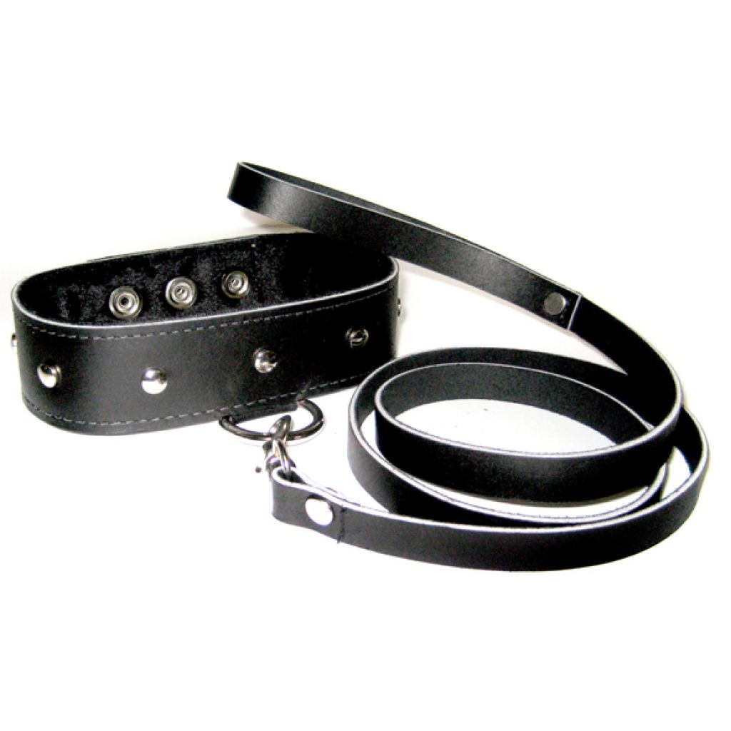 Sportsheets Leather Collar & Leash Set - Obroża i smycz ▶️▶️ DYSKRETNIE ▶️ GWARANCJA ▶️ PRZESYŁKA 24h ▶️