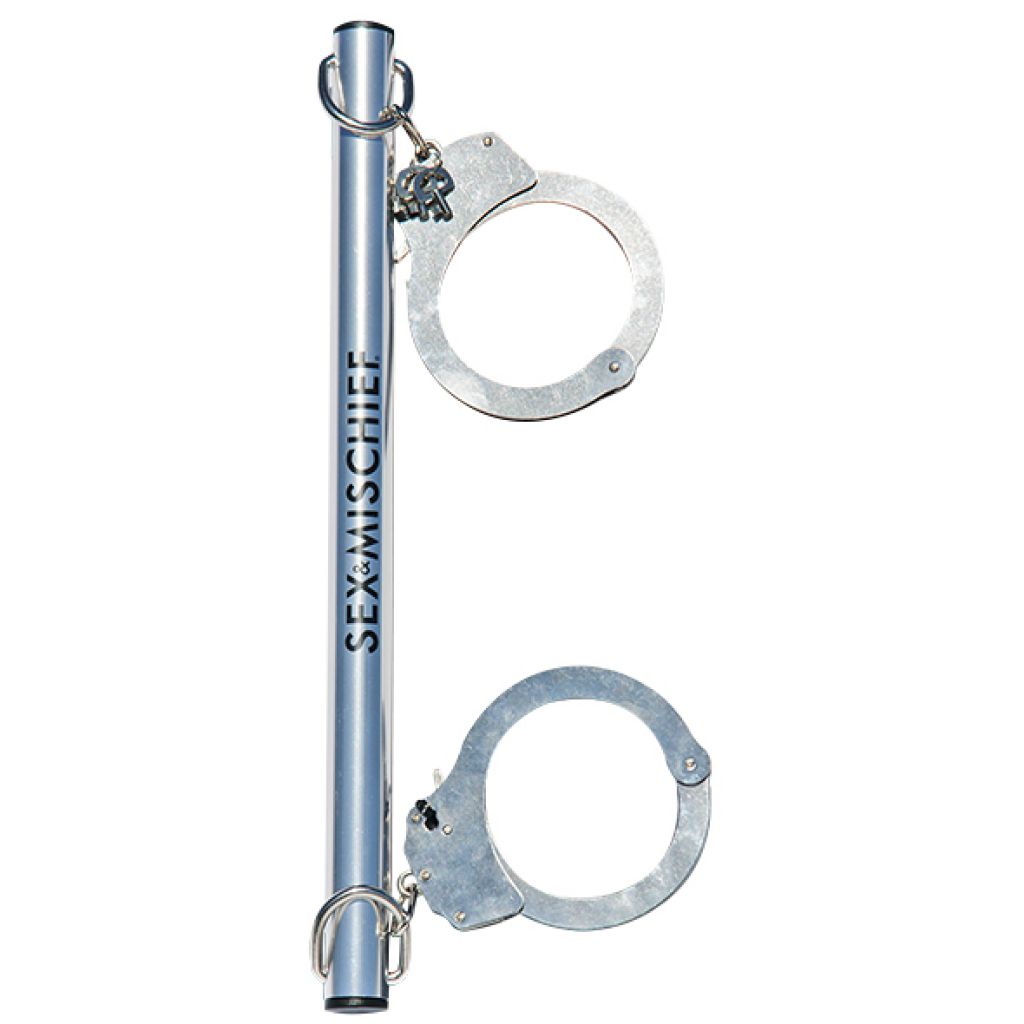 Sex&Mischief Spreader Bar with Metal Cuffs - Drążek ⚫ DARMOWA DOSTAWA od 299zł ⚫ DYSKRETNA PRZESYŁKA 24H Z POLSKI ⚫
