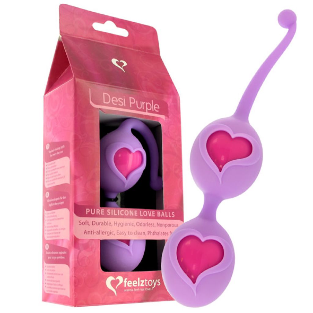 FeelzToys Desi Love Balls - Kulki gejszy, Fioletowy ▶️▶️ DYSKRETNIE ▶️ GWARANCJA ▶️ PRZESYŁKA 24h ▶️