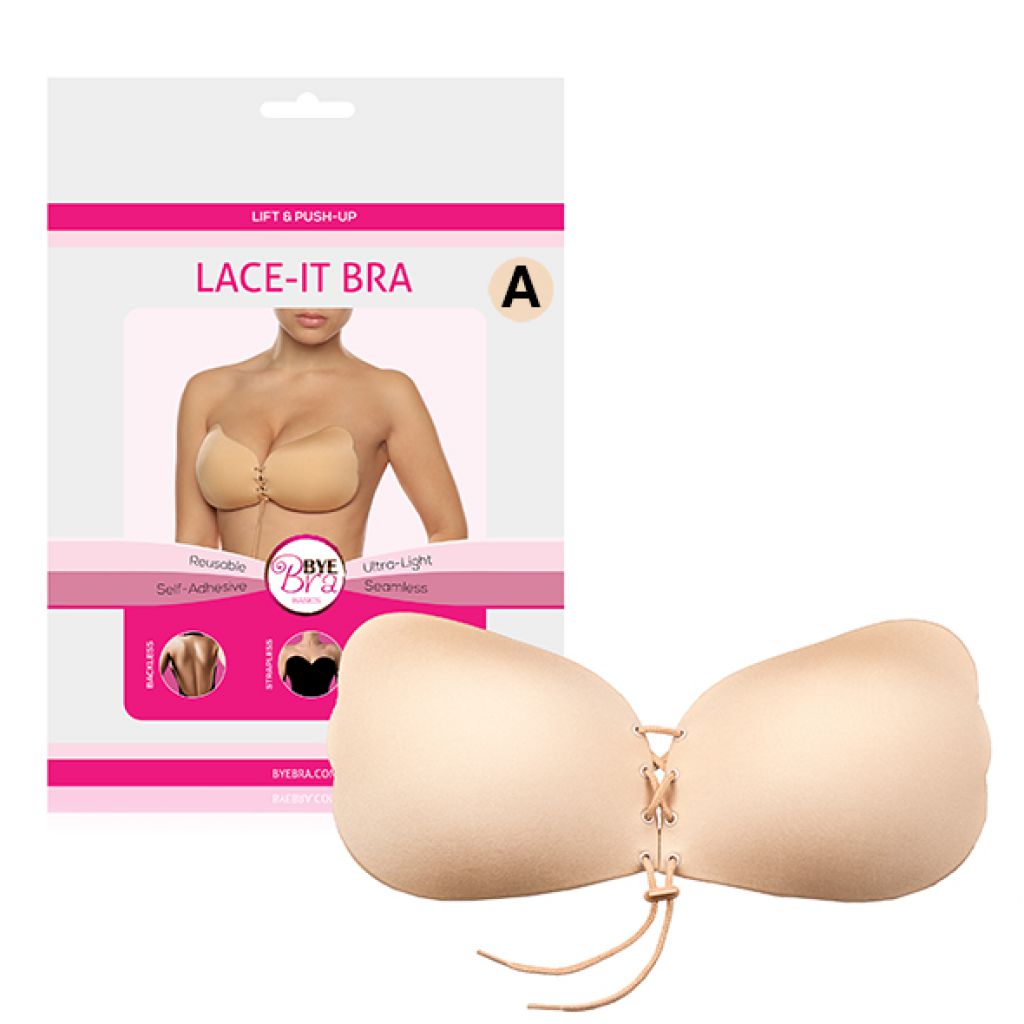 Bye Bra Lace It Bra - Stanik samonośny, Beżowy Wariant/Rozmiar: B ▶️▶️ DYSKRETNIE ▶️ GWARANCJA ▶️ PRZESYŁKA 24h ▶️