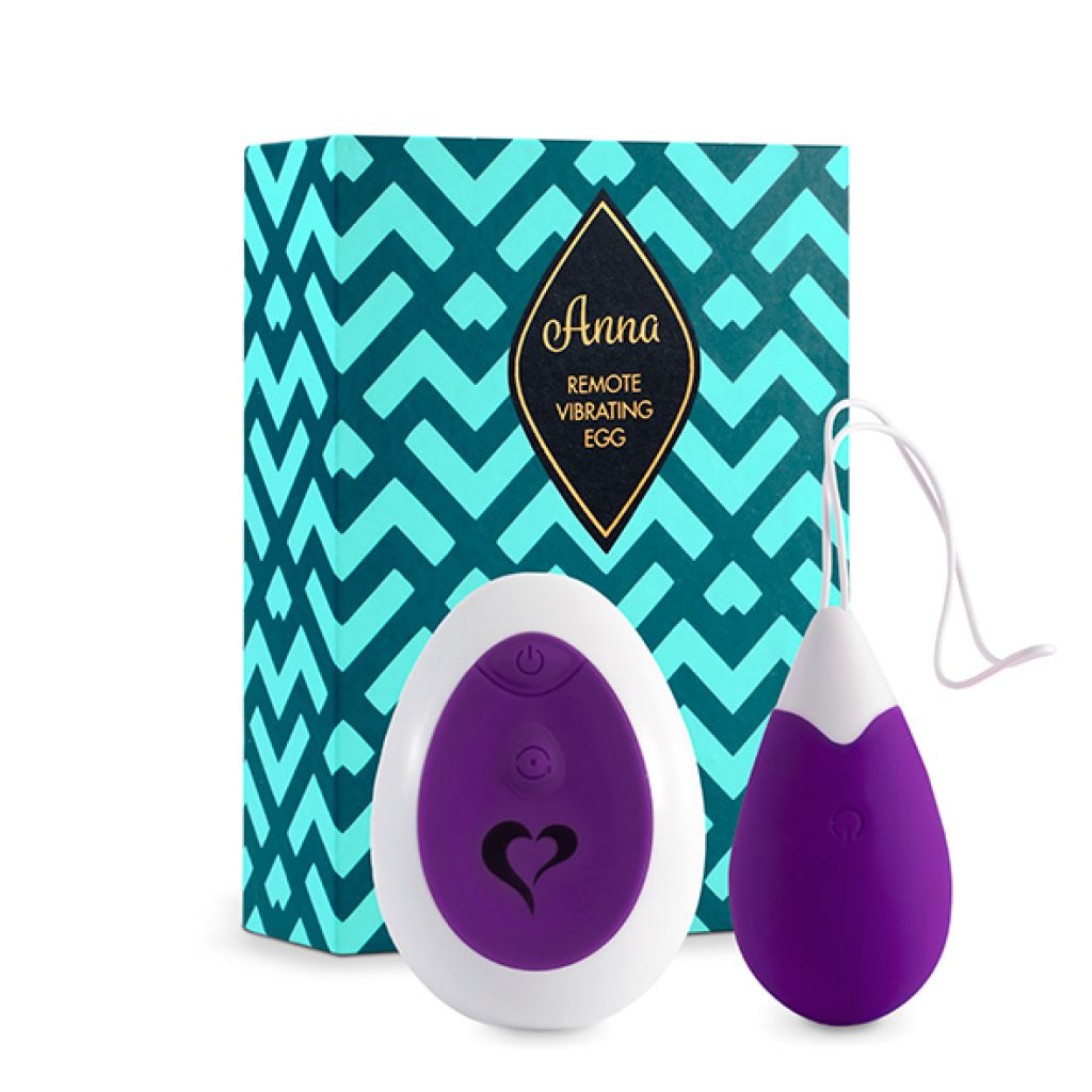 FeelzToys Anna Vibrating Egg Remote Deep - Wibrator kulka / jajeczko, Fioletowy ▶️▶️ DYSKRETNIE ▶️ GWARANCJA ▶️ PRZESYŁKA 24h ▶️