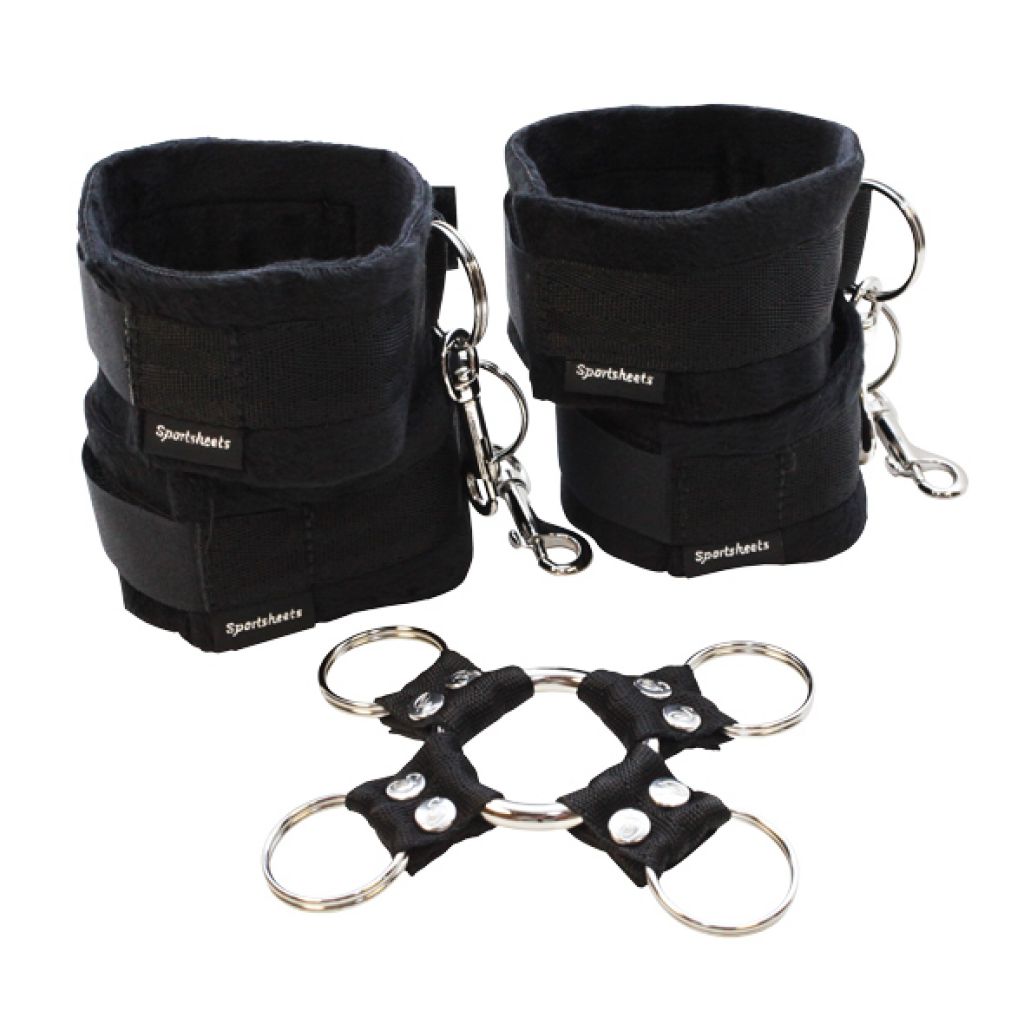 Sportsheets Hog Tie & Cuff Set - Uprząż z kajdankami do krępowania ▶️▶️ DYSKRETNIE ▶️ GWARANCJA ▶️ PRZESYŁKA 24h ▶️