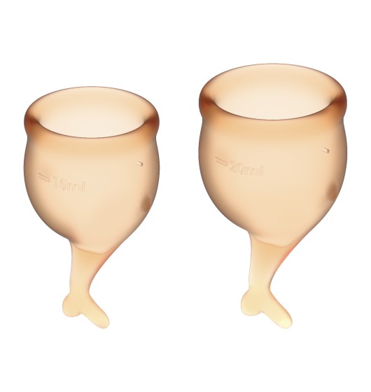 Satisfyer Feel Secure Menstrual Cup Set Orange - Kubeczki menstruacyjne ▶️▶️ DYSKRETNIE ▶️ GWARANCJA ▶️ PRZESYŁKA 24h ▶️
