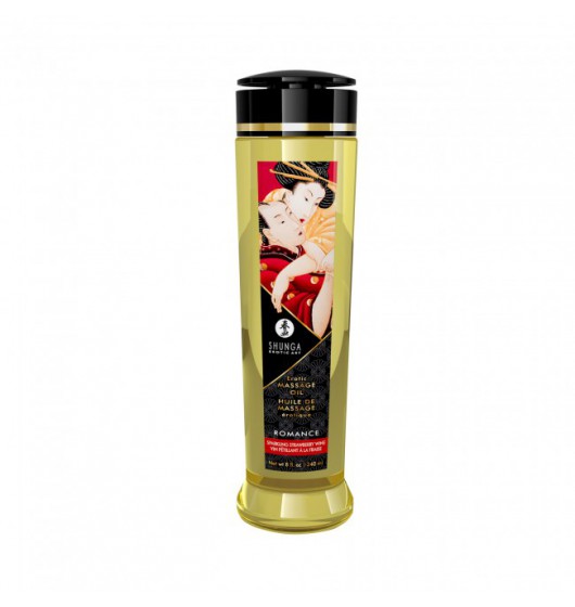Shunga Erotic Massage Oil Romance / Sparkling Strawberry Wine 240ml - olejek do masażu ▶️▶️ DYSKRETNIE ▶️ GWARANCJA ▶️ PRZESYŁKA 24h ▶️