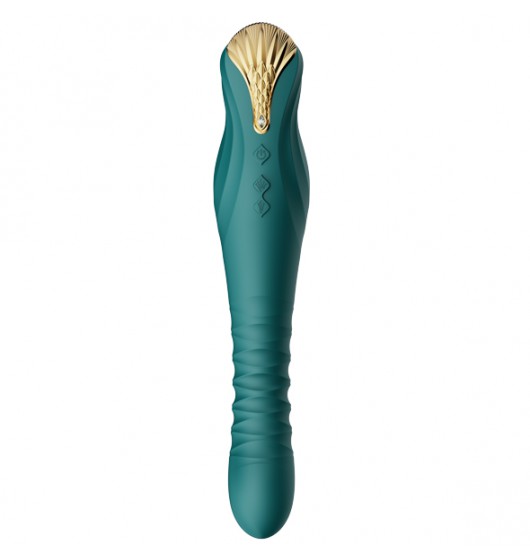 Zalo King Vibrating Thruster Turquoise Green - wibrator klasyczny, zielony ▶️▶️ DYSKRETNIE ▶️ GWARANCJA ▶️ PRZESYŁKA 24h ▶️