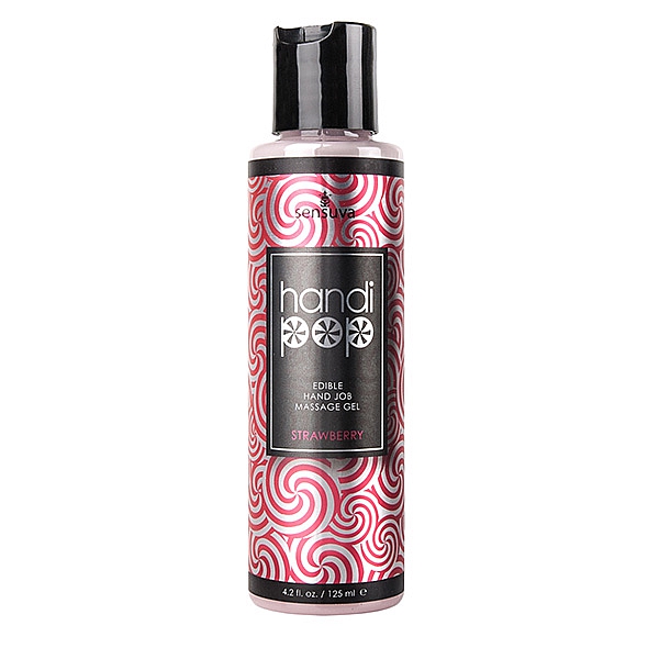 Sensuva Handipop Strawberry Hand Job Massage Gel 125 ml - żel do masażu ⚫ DARMOWA DOSTAWA od 299zł ⚫ DYSKRETNA PRZESYŁKA 24H Z POLSKI ⚫
