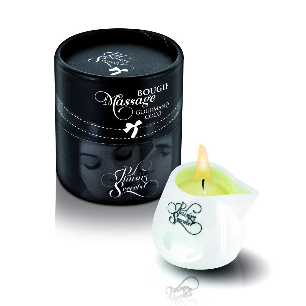 Plaisirs Secrets Massage Candle Coco - świeca do masażu , Kokos ⚫ DARMOWA DOSTAWA od 299zł ⚫ DYSKRETNA PRZESYŁKA 24H Z POLSKI ⚫