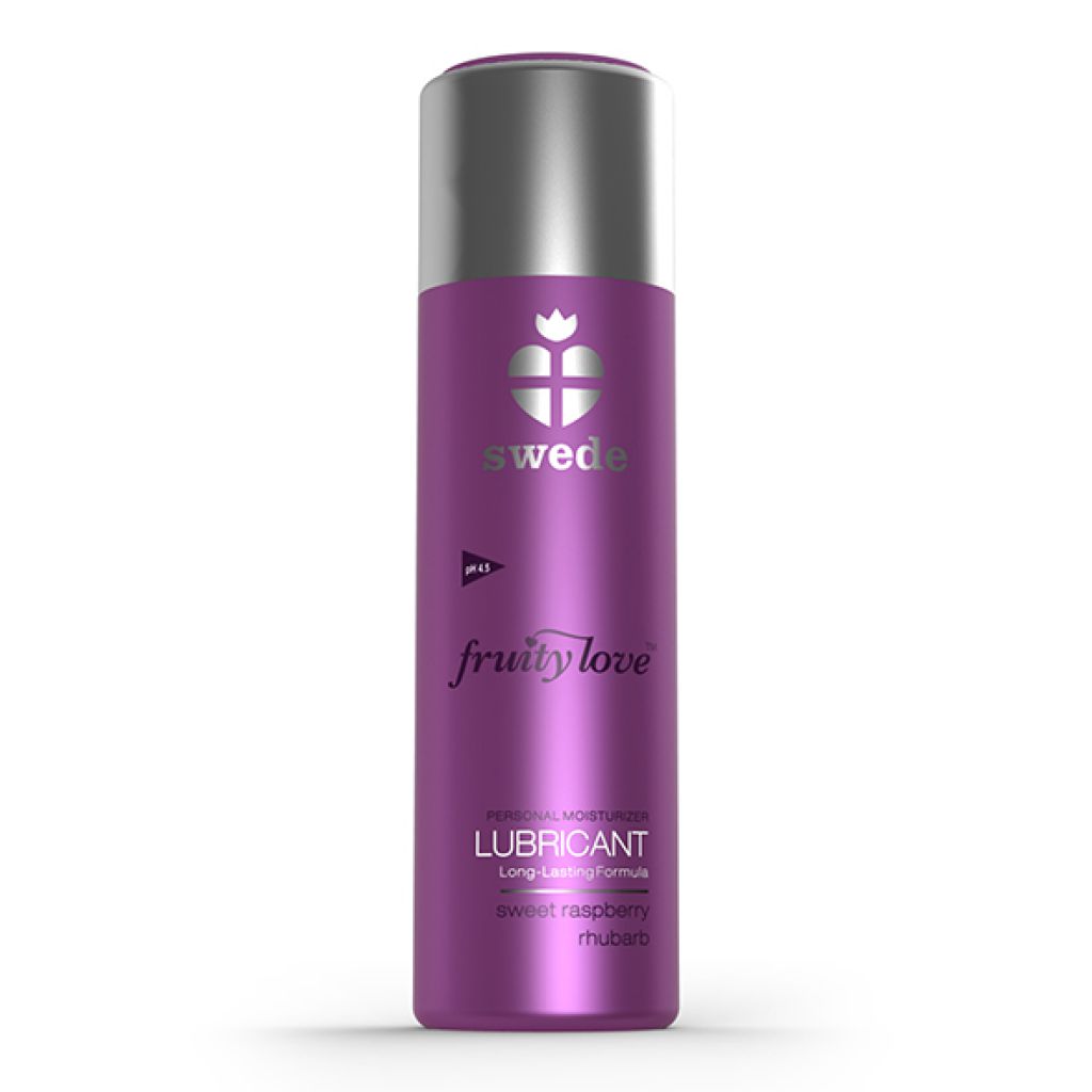Swede Fruity Love Lubricant Raspberry Rhubarb 100 ml - Lubrykant owocowy, Malina, rabarbar