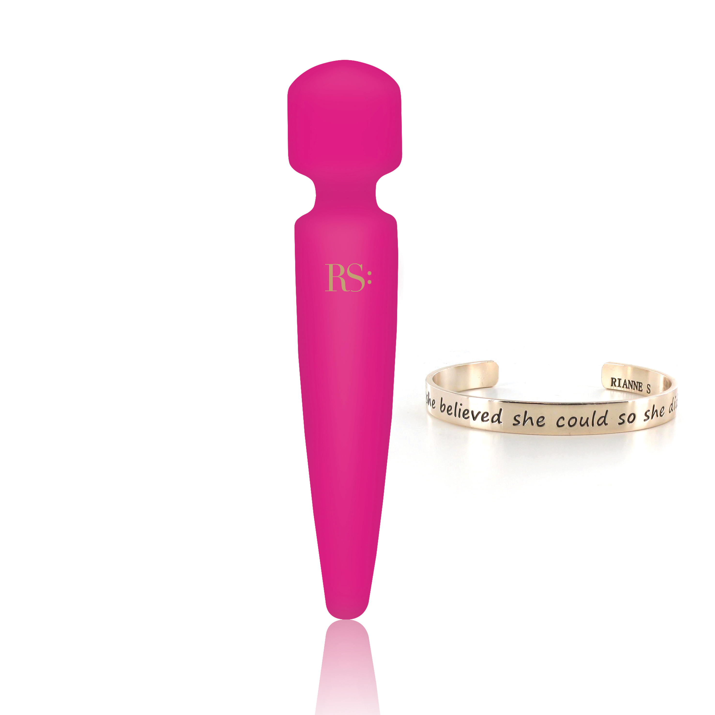 Rianne S Bella Mini Body Wand French Rose - Wibrator wand, Różowy ▶️▶️ DYSKRETNIE ▶️ GWARANCJA ▶️ PRZESYŁKA 24h ▶️