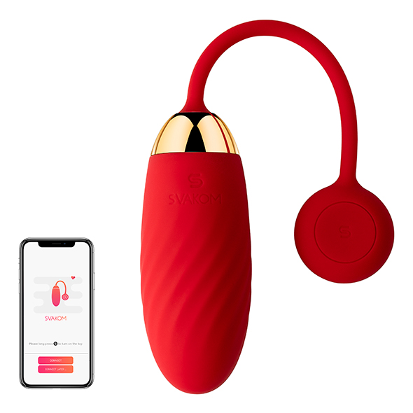 Svakom Ella Vibrating Egg Red - wibrujące jajeczko , Czerwony ▶️▶️ DYSKRETNIE ▶️ GWARANCJA ▶️ PRZESYŁKA 24h ▶️