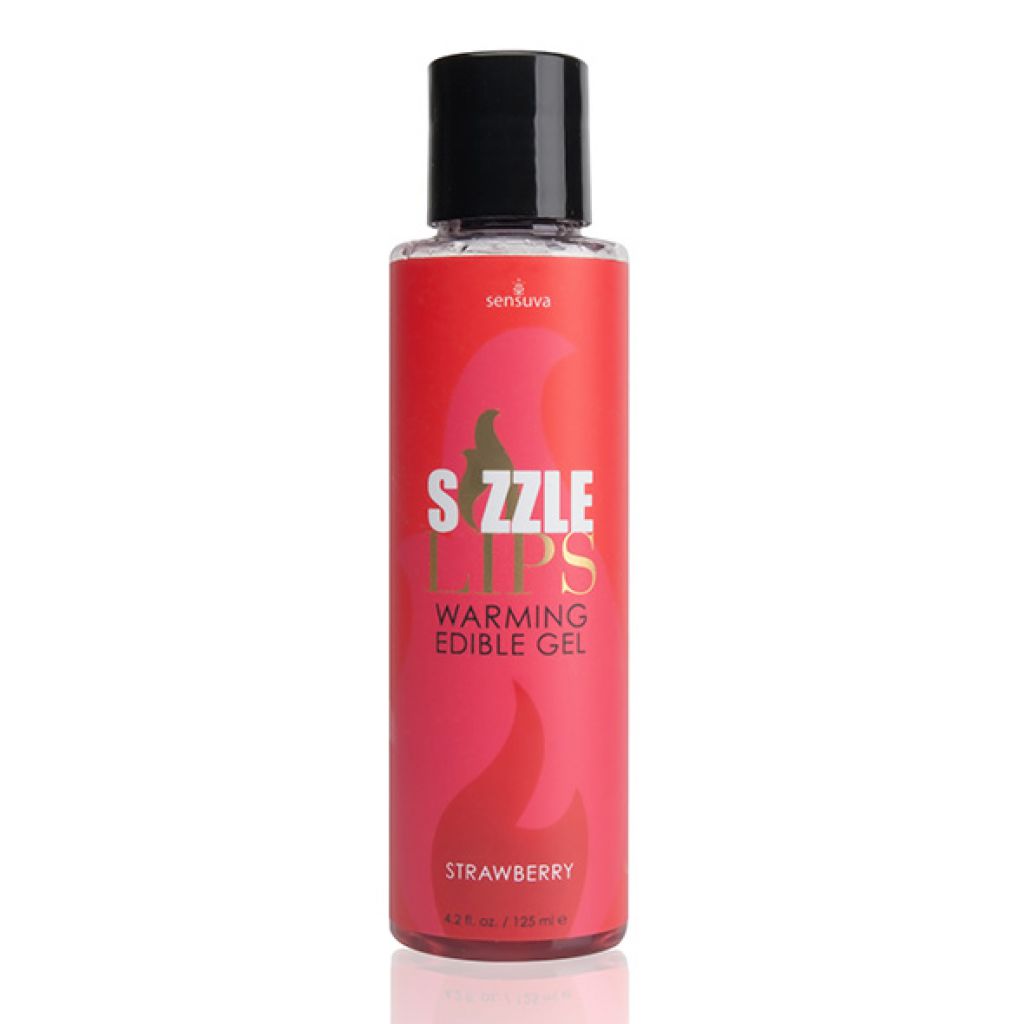 Sensuva Sizzle Lips Strawberry Warming Edible Gel 125 ml - żel stymulujący ⚫ DARMOWA DOSTAWA od 299zł ⚫ DYSKRETNA PRZESYŁKA 24H Z POLSKI ⚫